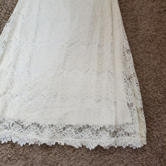 Dainty Jewells Modest Midi Cream Dress - Picture 2 of 3